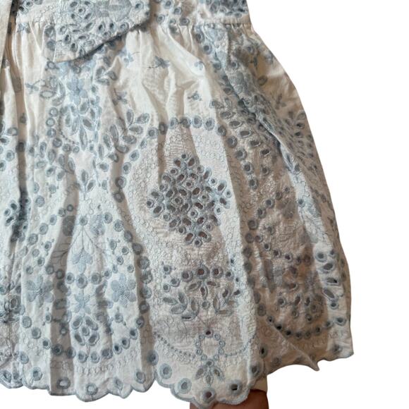 Antonio Melani x Born on Fifth Constance Embroidered Eyelet Puff Sleeve Sz 8 - Picture 9 of 15